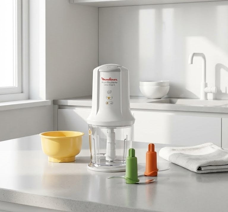 Hachoir Moulinex Mini Multi-moulinette 6 en 1 – 500 W Blanc