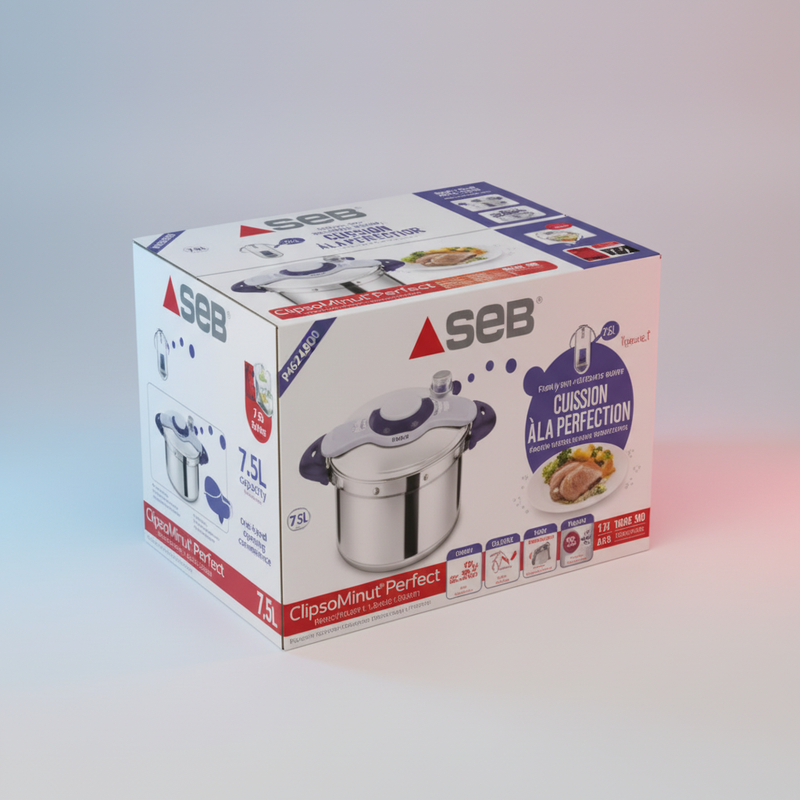 Autocuiseur Seb Clipso Minut Perfect Viole – 7,5L –