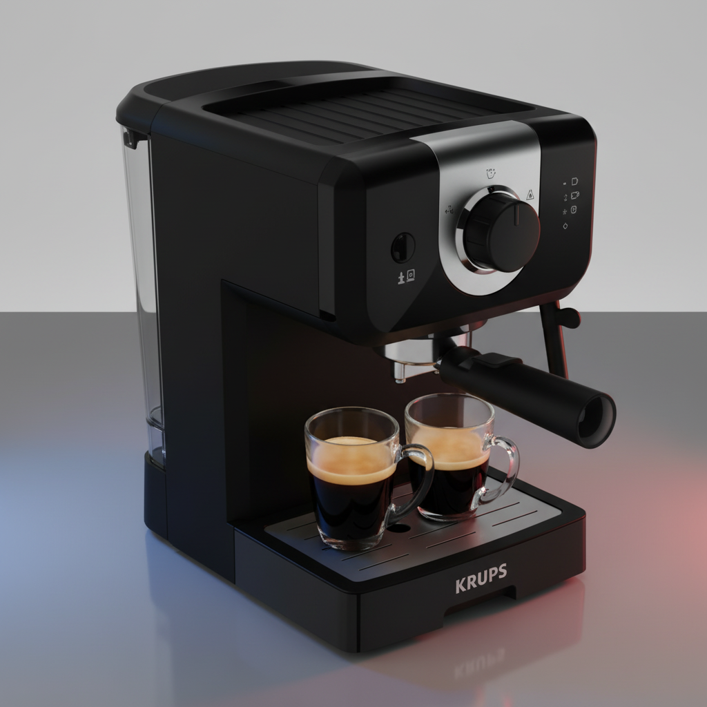 Espresso Krups Steam and Pump Opio 15 bars / Machine expresso Opio noire