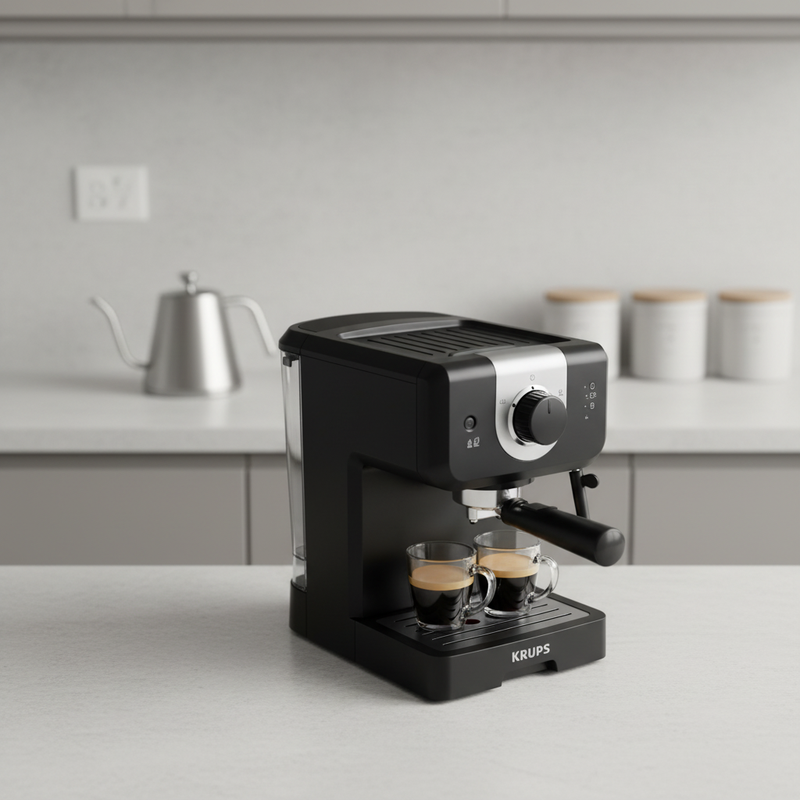Espresso Krups Steam and Pump Opio 15 bars / Machine expresso Opio noire