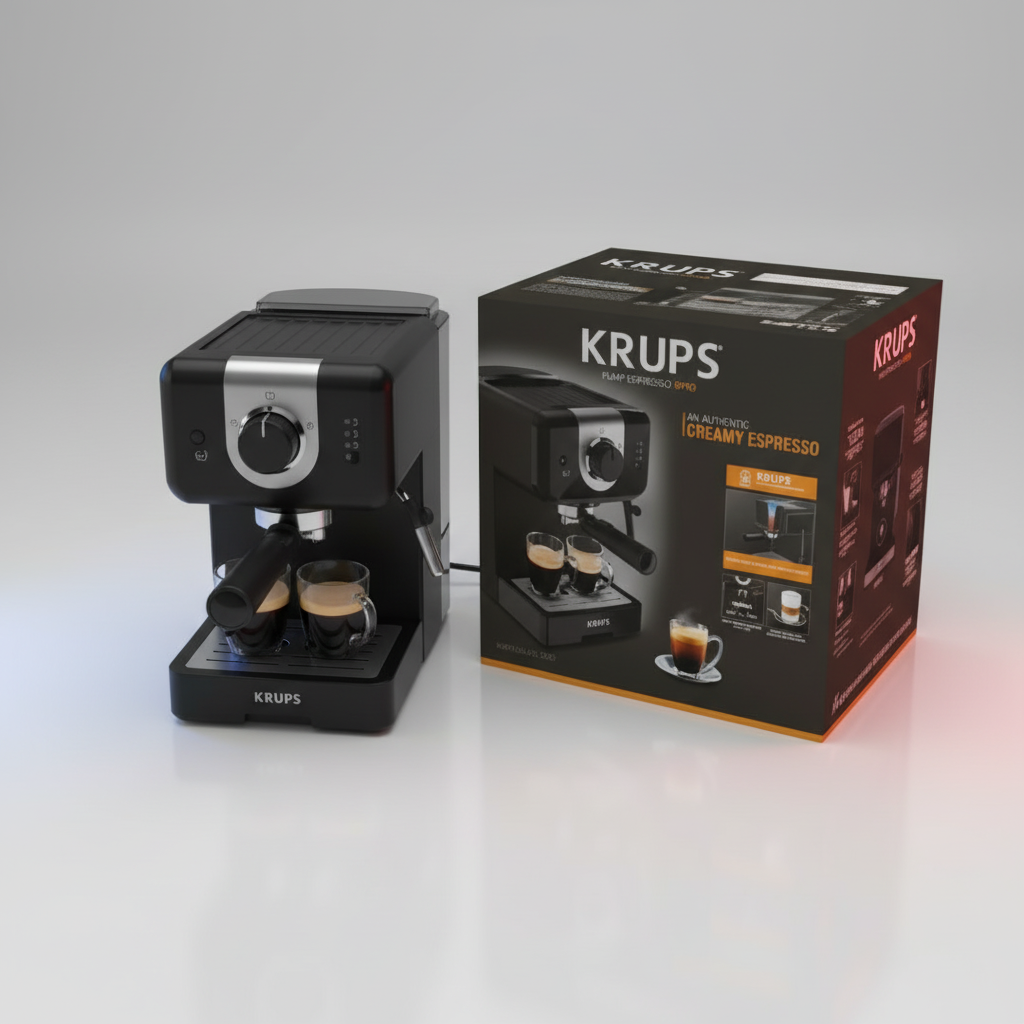Espresso Krups Steam and Pump Opio 15 bars / Machine expresso Opio noire
