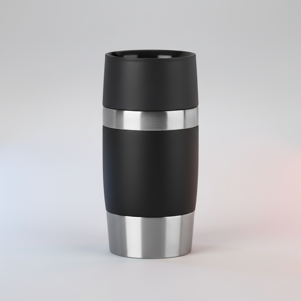 TEFAL Mug Isotherme ISOTHERME NOIR 0,3 L, ISOLATION DOUBLE PAROI