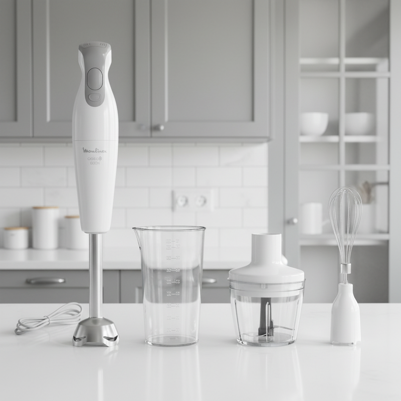 Mixeur Moulinex PIED Daily chef 600 W-Blanc