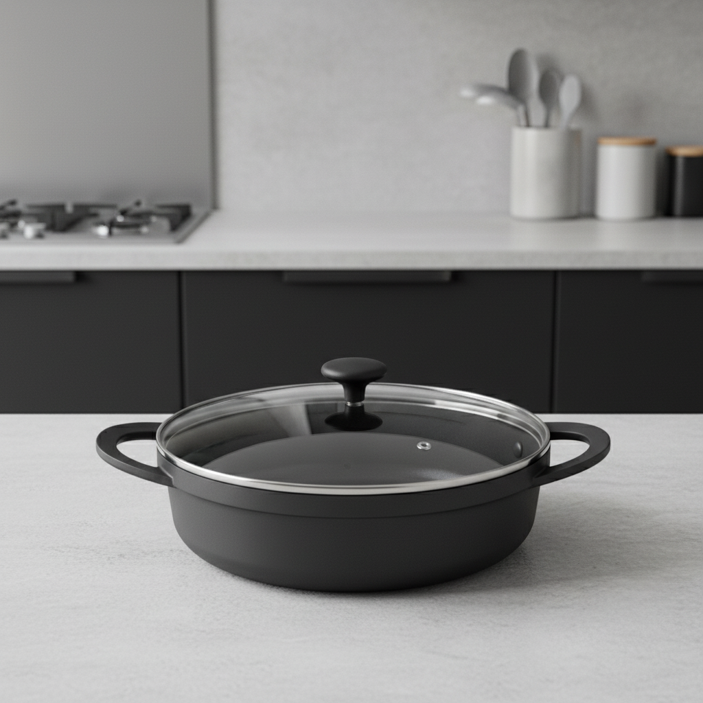 Cocotte Tefal Lov en fonte peu profonde 28 cm –