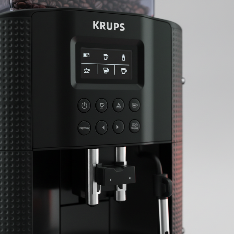 Machine Krups à café à grain Essential, , 3 boissons, Ecran LCD