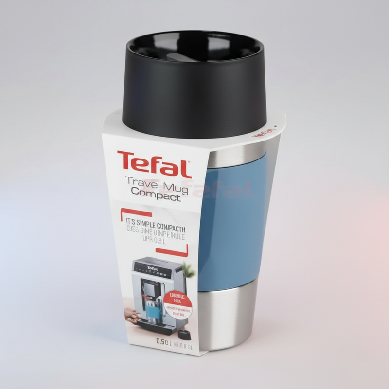 TEFAL Mug Isotherme ISOTHERME NOIR 0,3 L, ISOLATION DOUBLE PAROI
