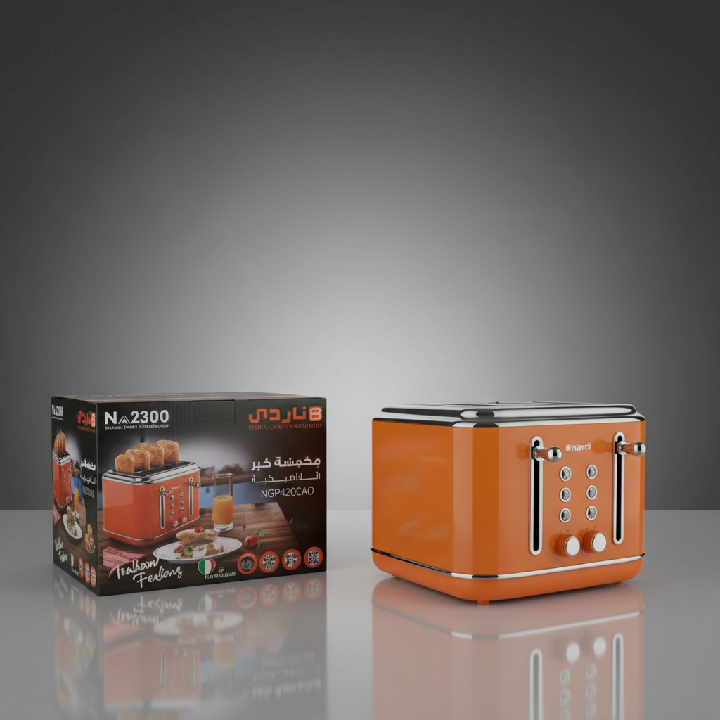 Grille pain NARDI Rétro Orange 2 tranches
