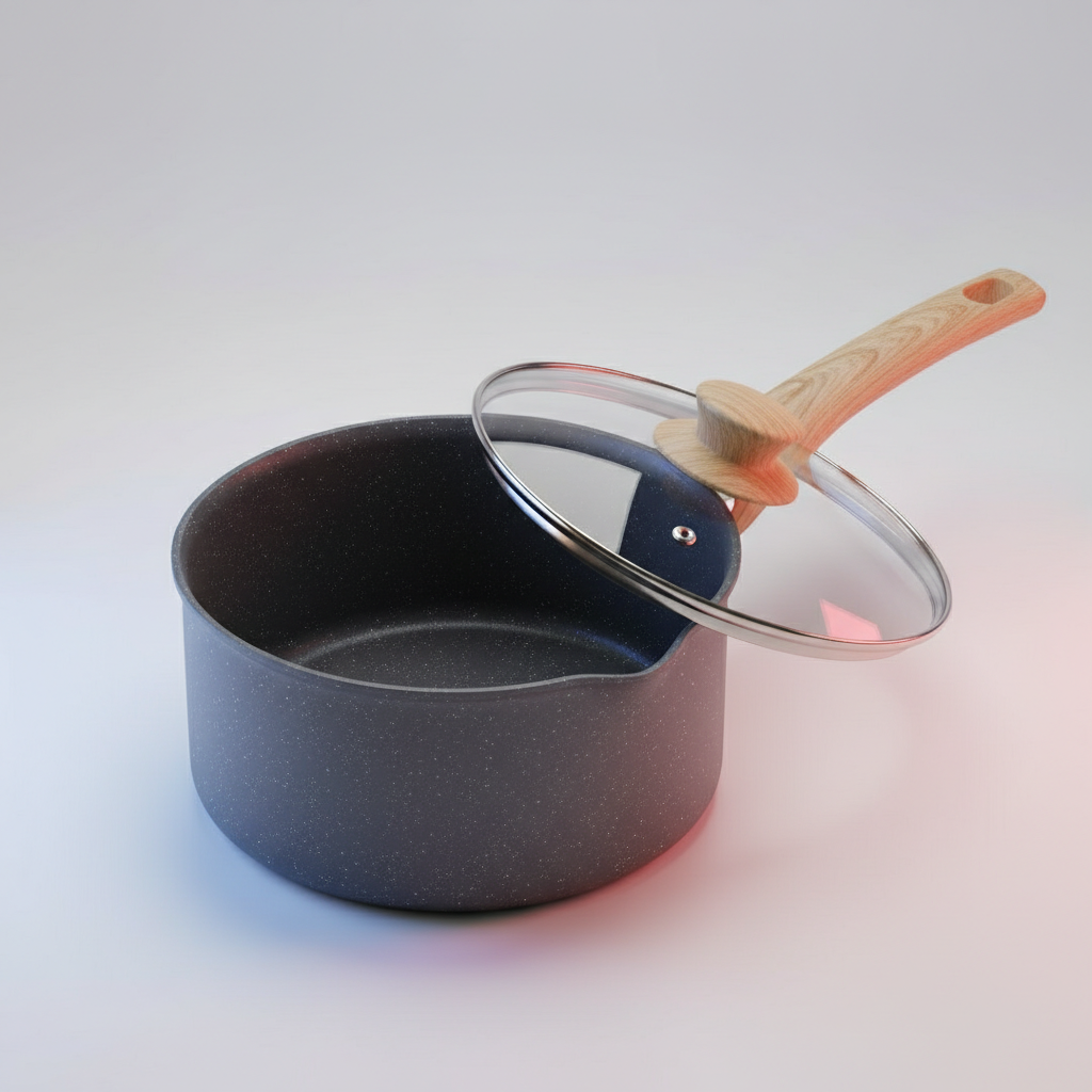 Tefal NATURAL FORCE gris moucheté casserole 18 cm/2,1L