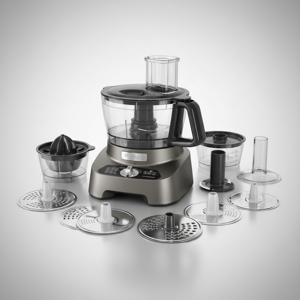 Robot Moulinex multifonctions DOUBLE FORCE 1000 W SILVER – 10 ACCESSOIRES