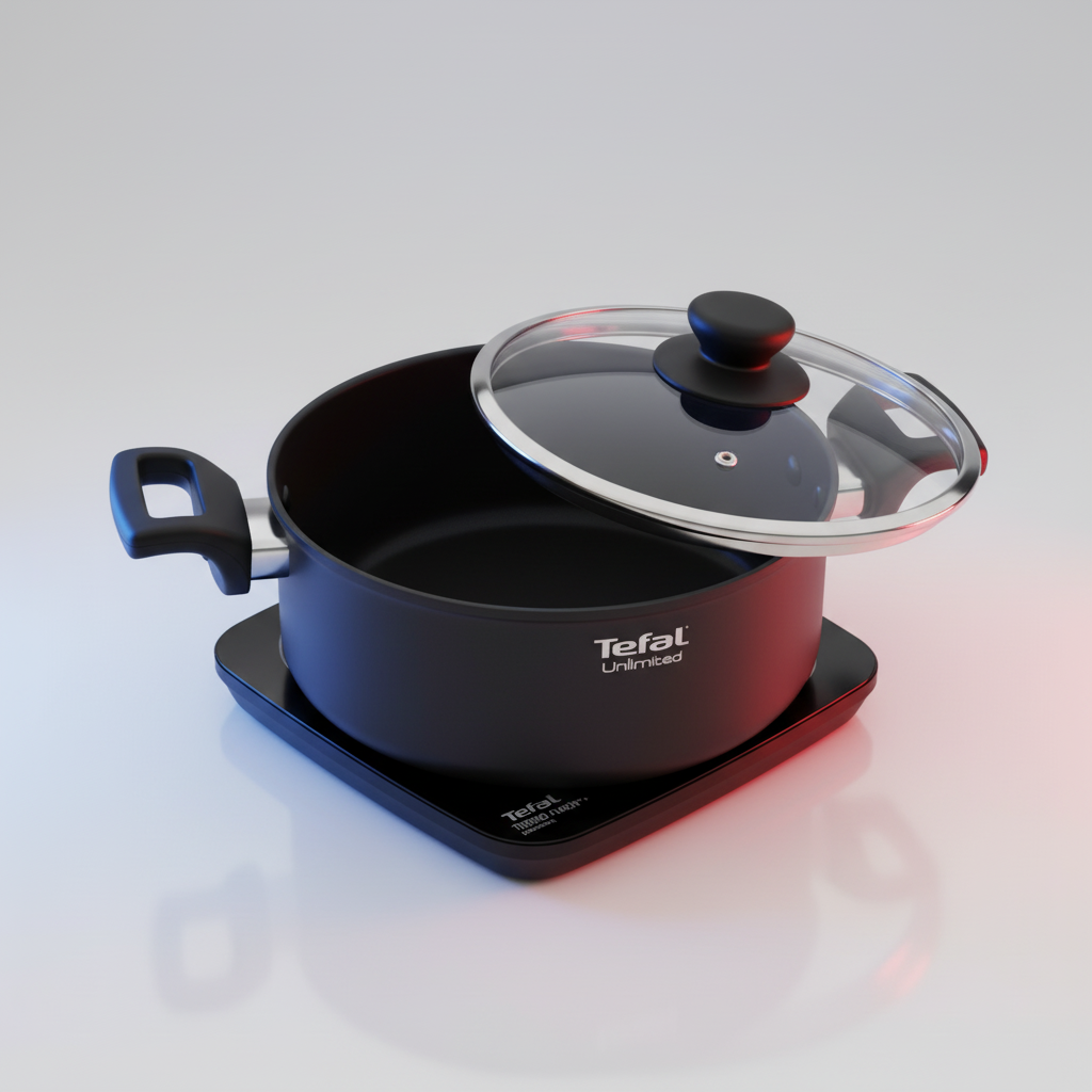 Marmite Tefal Unlimited 24 cm (5 L) + Couvercle en verre